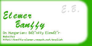 elemer banffy business card